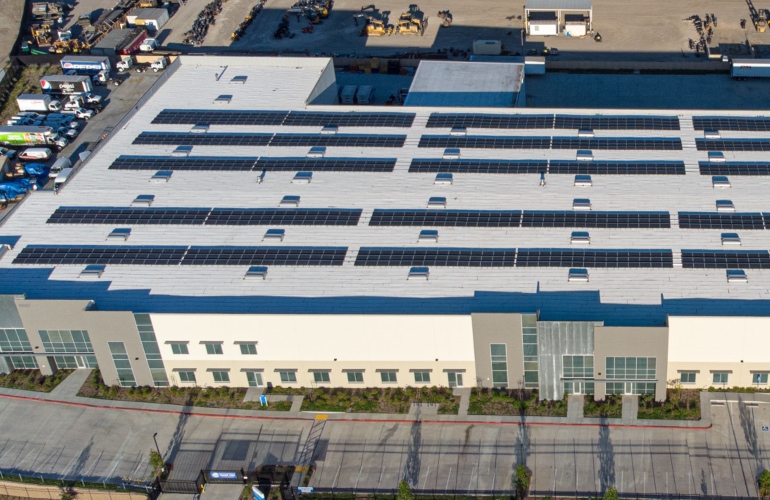 HES Solar tops new California distribution facility with 240-kW solar + storage project