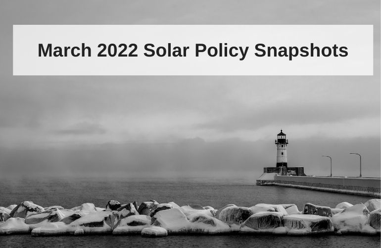 March solar policy snapshots