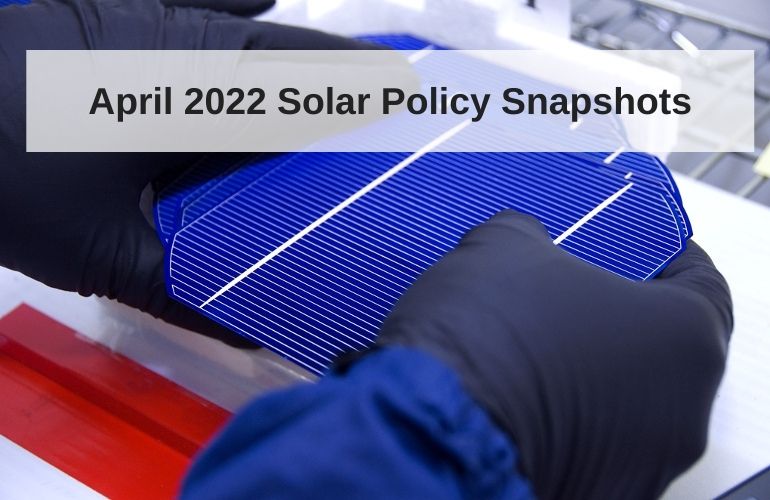 April solar policy snapshots