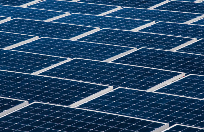 September 12, 2018 - The City of Walden, Johnson Controls, and GRID, celebrated the completion of a floating PV array on a Walden water retention pond at the City's water treatment facility in Walden, CO.  (Photo by Dennis Schroeder / NREL)