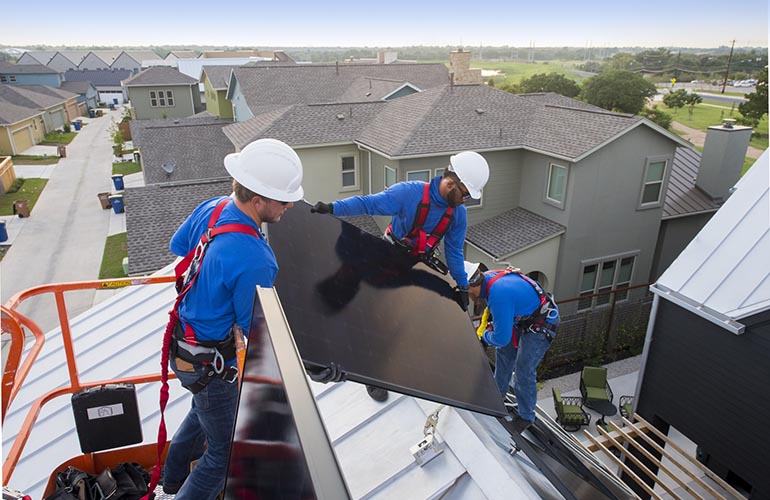 Since COVID-19 construction regulations were enacted, solar installers have had to start physically distancing themselves, especially on close-quarter work sites like rooftops.