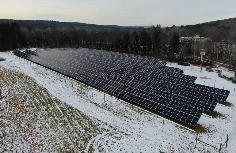 The 500-kW ground-mount solar array is covering one-third of Chroma's energy costs. Green Lantern Solar