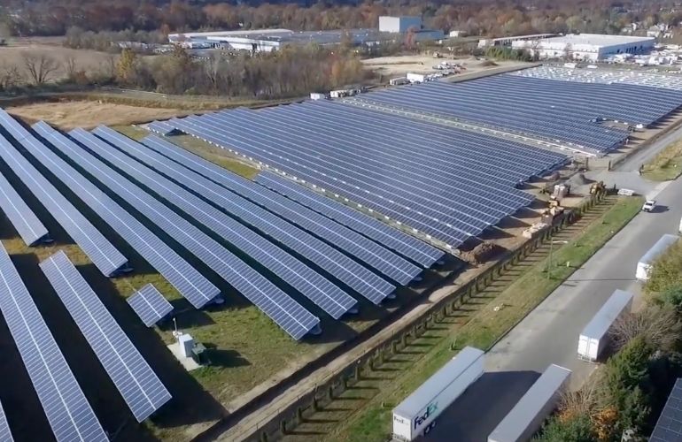 The Tri County solar array in Delanco, New Jersey was developed by Soltage and uses Neighborhood Sun’s SunEngine community solar software platform.