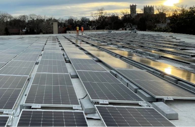 Washington Hebrew Congregation adds 414.9-kW solar array to temple roof