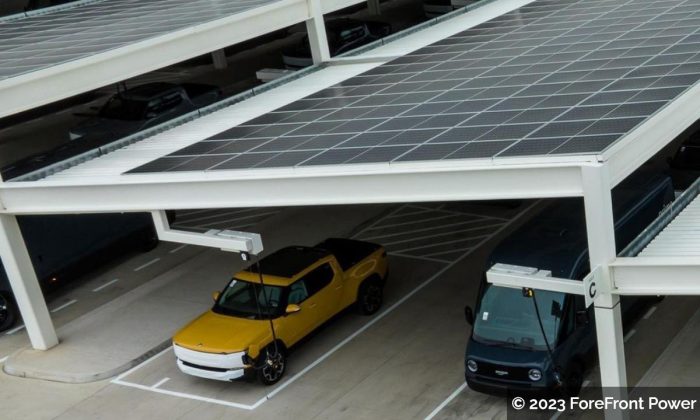 Rivian solar carport