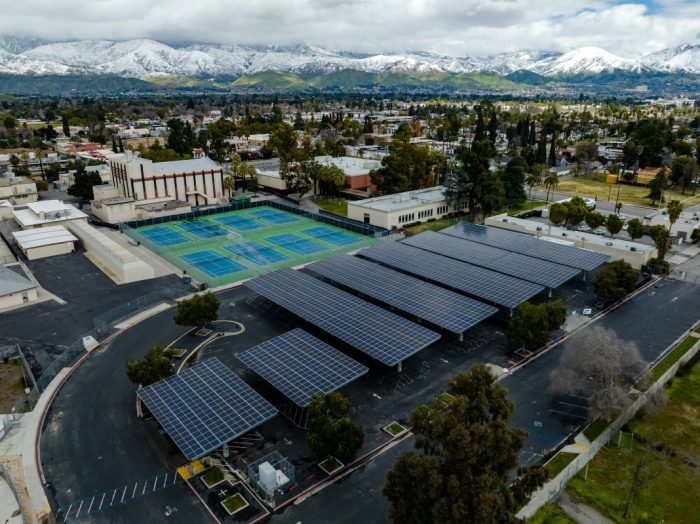 California school district solar canopy San Bernardino DSD Renewables