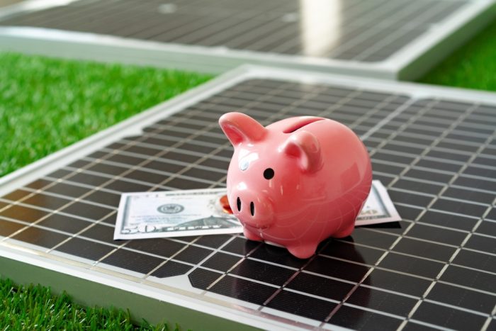 solar financing spotlight funding piggy bank panels