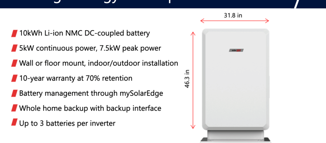 Solar Edge Energy Bank Specs